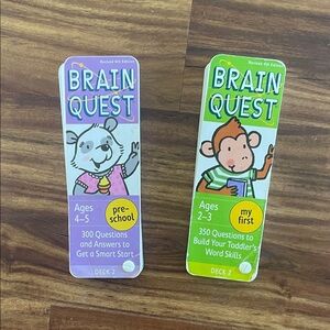 Set of 2 brain quest early  learning  age 4 to 5 and age 2 to 3